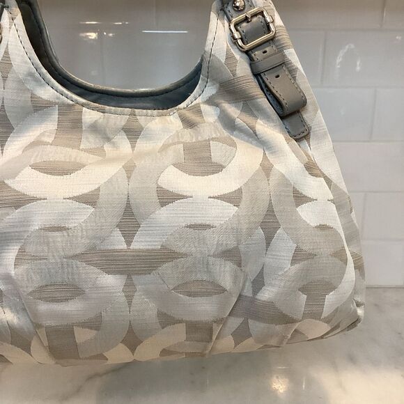 Coach Maggie Madison Shantung Chainlink Hobo Shoulder Bag - HTF - Picture 6 of 16